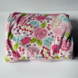 Parent's Choice Baby Blanket Flower & Butterfly Walmart Pink Green Blue White